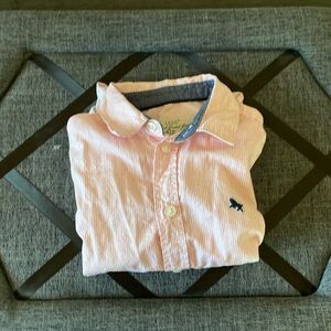 Pink with white stripes shirt